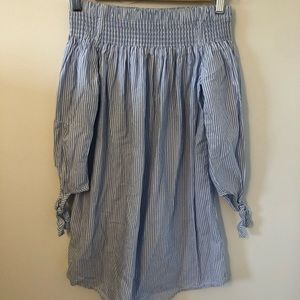Striped off the shoulder Dress